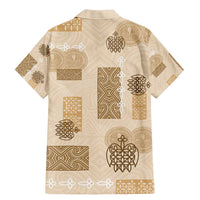 Vintage Lapita Family Matching Mermaid Dress and Hawaiian Shirt Iconic Double Face Pattern Beige