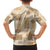 Vintage Lapita Family Matching Off Shoulder Maxi Dress and Hawaiian Shirt Iconic Double Face Pattern Beige