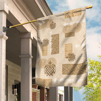Vintage Lapita Garden Flag Iconic Double Face Pattern Beige LT05 House Flag Beige - Polynesian Pride