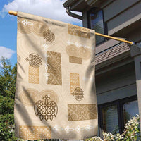 Vintage Lapita Garden Flag Iconic Double Face Pattern Beige LT05 - Polynesian Pride