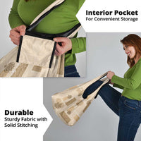 Vintage Lapita Grocery Bag Iconic Double Face Pattern Beige