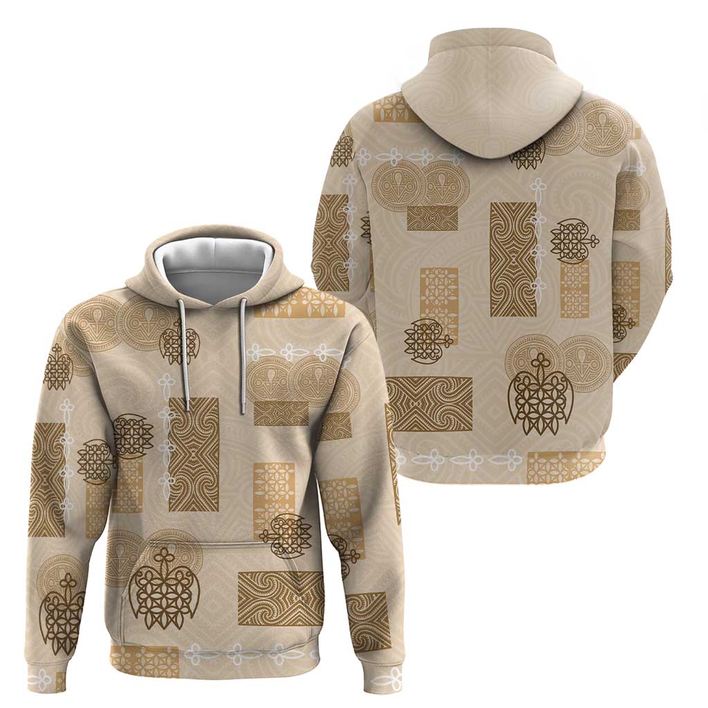 Vintage Lapita Hoodie Iconic Double Face Pattern Beige