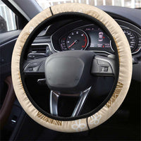 Vintage Lapita Steering Wheel Cover Iconic Double Face Pattern Beige LT05 - Polynesian Pride