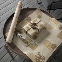 Vintage Lapita Wrapping Paper Iconic Double Face Pattern Beige LT05 - Polynesian Pride