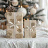 Vintage Lapita Wrapping Paper Iconic Double Face Pattern Beige LT05 - Polynesian Pride