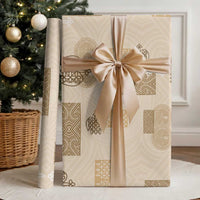Vintage Lapita Wrapping Paper Iconic Double Face Pattern Beige LT05 - Polynesian Pride