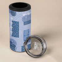 Vintage Lapita 4 in 1 Can Cooler Tumbler Iconic Double Face Pattern Blue LT05 - Polynesian Pride