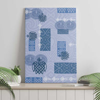 Vintage Lapita Canvas Wall Art Iconic Double Face Pattern Blue LT05 - Polynesian Pride