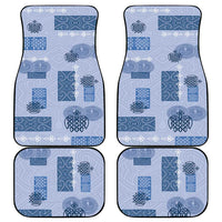 Vintage Lapita Car Mats Iconic Double Face Pattern Blue LT05 - Polynesian Pride