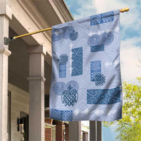 Vintage Lapita Garden Flag Iconic Double Face Pattern Blue LT05 House Flag Blue - Polynesian Pride