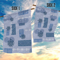 Vintage Lapita Garden Flag Iconic Double Face Pattern Blue LT05 - Polynesian Pride