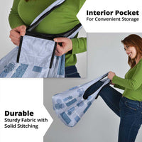 Vintage Lapita Grocery Bag Iconic Double Face Pattern Blue