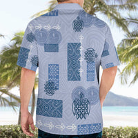 Vintage Lapita Hawaiian Shirt Iconic Double Face Pattern Blue LT05 - Polynesian Pride