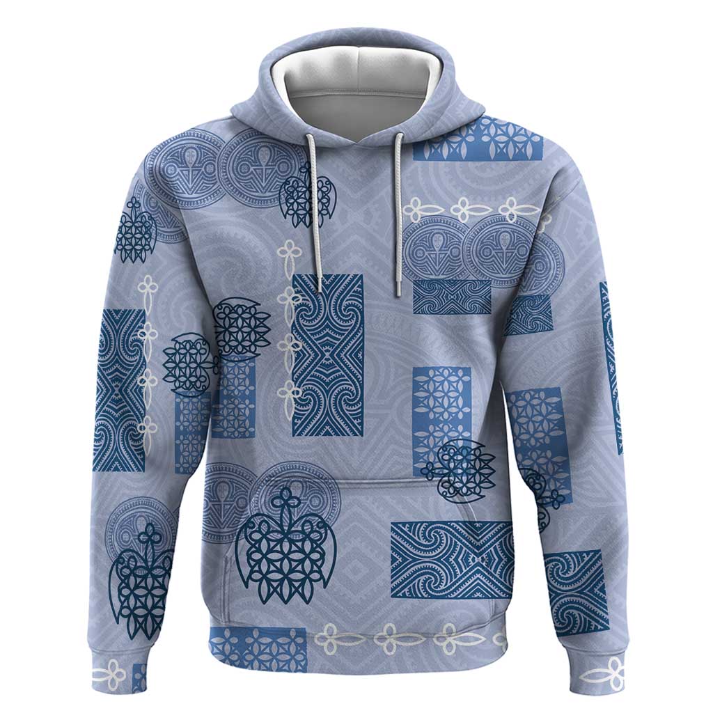 Vintage Lapita Hoodie Iconic Double Face Pattern Blue