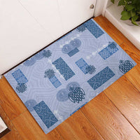 Vintage Lapita Rubber Doormat Iconic Double Face Pattern Blue LT05 - Polynesian Pride