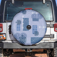 Vintage Lapita Spare Tire Cover Iconic Double Face Pattern Blue