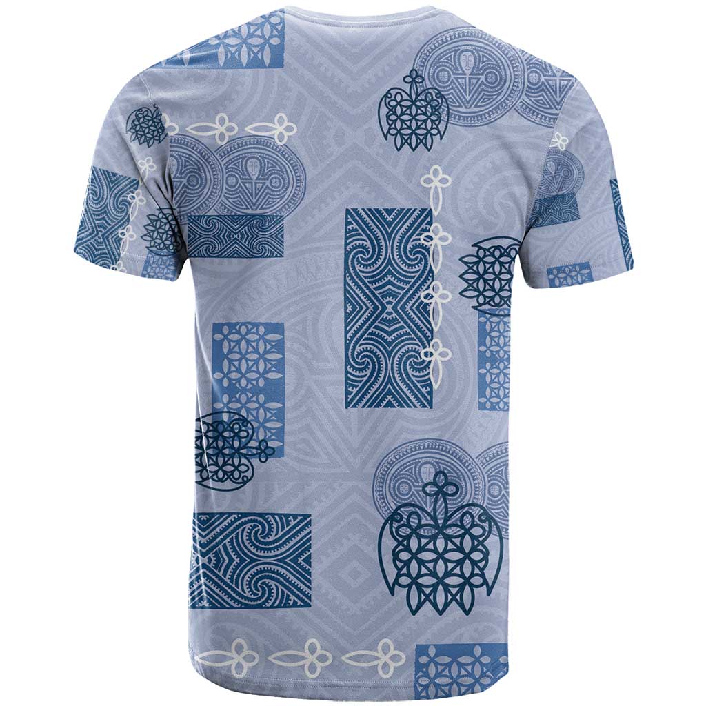 Vintage Lapita T Shirt Iconic Double Face Pattern Blue