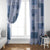 Vintage Lapita Window Curtain Iconic Double Face Pattern Blue