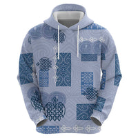Vintage Lapita Zip Hoodie Iconic Double Face Pattern Blue