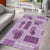 Vintage Lapita Area Rug Iconic Double Face Pattern Violet