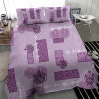 Vintage Lapita Bedding Set Iconic Double Face Pattern Violet
