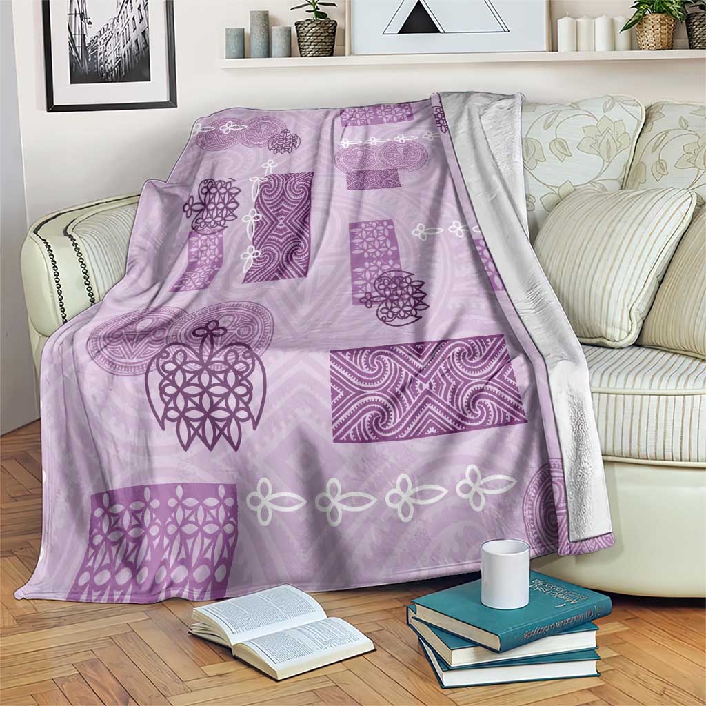 Vintage Lapita Blanket Iconic Double Face Pattern Violet