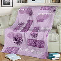 Vintage Lapita Blanket Iconic Double Face Pattern Violet LT05 - Polynesian Pride