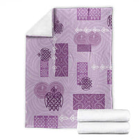 Vintage Lapita Blanket Iconic Double Face Pattern Violet LT05 - Polynesian Pride