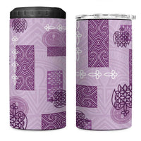 Vintage Lapita 4 in 1 Can Cooler Tumbler Iconic Double Face Pattern Violet LT05 One Size: 16 oz Violet - Polynesian Pride