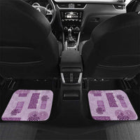 Vintage Lapita Car Mats Iconic Double Face Pattern Violet LT05 Set 2pcs - Back Violet - Polynesian Pride
