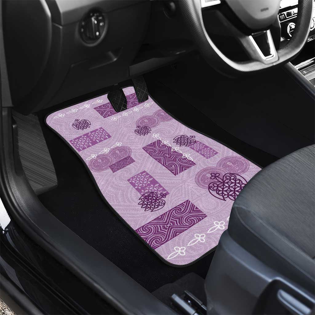 Vintage Lapita Car Mats Iconic Double Face Pattern Violet LT05 - Polynesian Pride