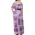 Vintage Lapita Family Matching Off Shoulder Maxi Dress and Hawaiian Shirt Iconic Double Face Pattern Violet