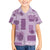 Vintage Lapita Family Matching Off Shoulder Maxi Dress and Hawaiian Shirt Iconic Double Face Pattern Violet