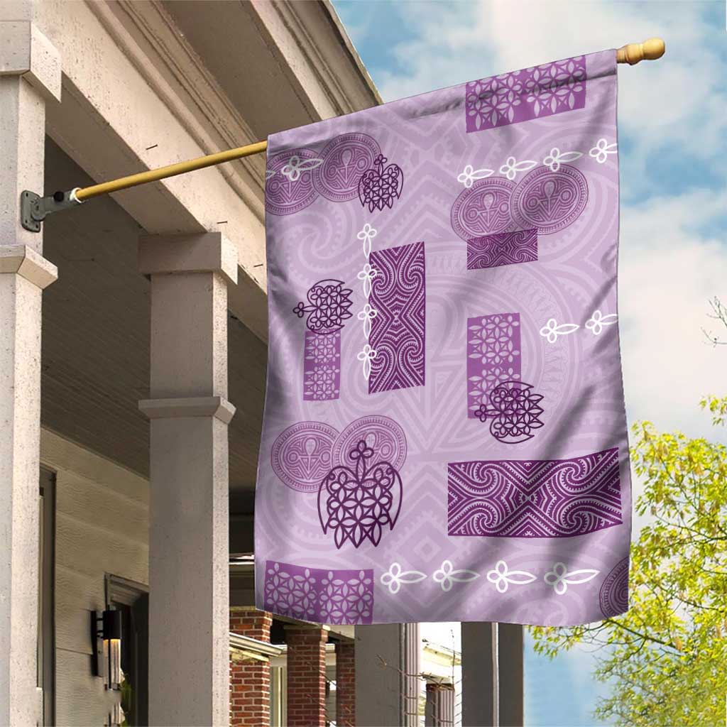 Vintage Lapita Garden Flag Iconic Double Face Pattern Violet