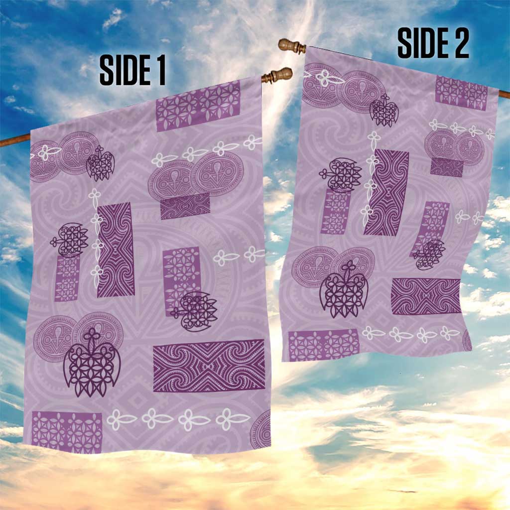 Vintage Lapita Garden Flag Iconic Double Face Pattern Violet LT05 - Polynesian Pride