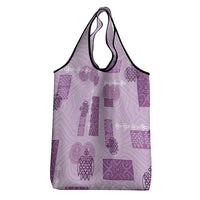 Vintage Lapita Grocery Bag Iconic Double Face Pattern Violet