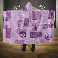 Vintage Lapita Hooded Blanket Iconic Double Face Pattern Violet LT05 - Polynesian Pride