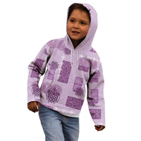 Vintage Lapita Kid Hoodie Iconic Double Face Pattern Violet