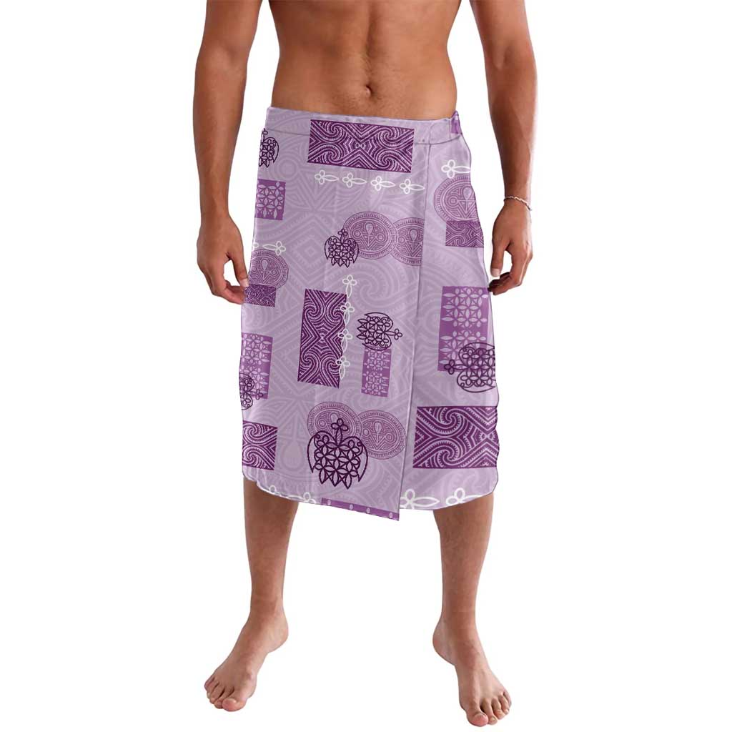Vintage Lapita Lavalava Iconic Double Face Pattern Violet