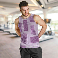 Vintage Lapita Men Tank Top Iconic Double Face Pattern Violet LT05 Violet - Polynesian Pride