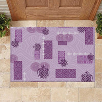 Vintage Lapita Rubber Doormat Iconic Double Face Pattern Violet LT05 Violet - Polynesian Pride
