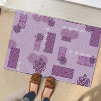 Vintage Lapita Rubber Doormat Iconic Double Face Pattern Violet LT05 - Polynesian Pride