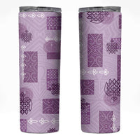 Vintage Lapita Skinny Tumbler Iconic Double Face Pattern Violet