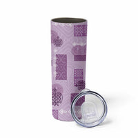 Vintage Lapita Skinny Tumbler Iconic Double Face Pattern Violet