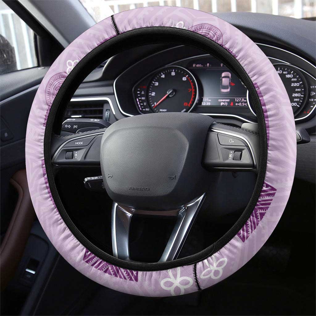 Vintage Lapita Steering Wheel Cover Iconic Double Face Pattern Violet LT05 - Polynesian Pride
