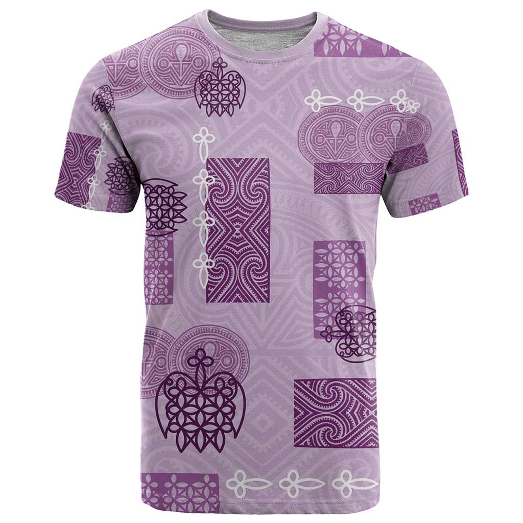Vintage Lapita T Shirt Iconic Double Face Pattern Violet