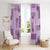 Vintage Lapita Window Curtain Iconic Double Face Pattern Violet