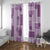 Vintage Lapita Window Curtain Iconic Double Face Pattern Violet