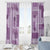 Vintage Lapita Window Curtain Iconic Double Face Pattern Violet