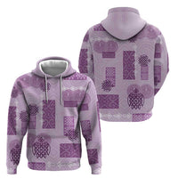 Vintage Lapita Zip Hoodie Iconic Double Face Pattern Violet